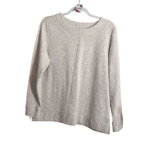 Croft & Barrow Womens Sweatshirt PM Textured Pullover Petites
